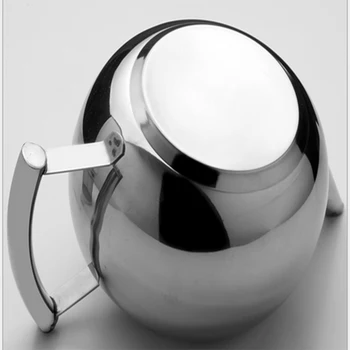 1,5 L din oțel Inoxidabil plat, ceainic balon mic ceainic rafinat oala cu filtru restaurant hotel hotel cu ceainic acasă