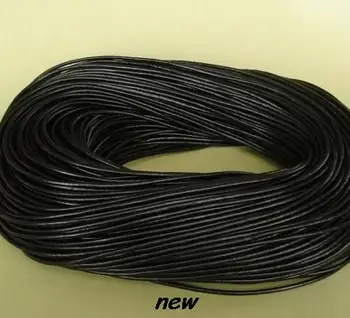 1,5 mm 100 de metri de înaltă calitate, fabrica de Bijuterii de culoare maro Negru ALB reale Rotund din Piele cabluri De Cablu șir Coarda