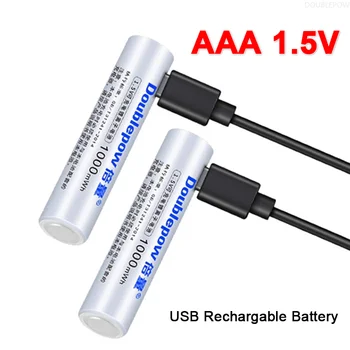1.5 V AAA USB Baterie Reîncărcabilă, Litiu-Ion, 1000mwh Baterie, pentru Control de la Distanță fără Fir, Mouse + Cablu ,de Mare Capacitate