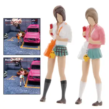 1:64 Figuri Diorama Fete Cifră de Acțiune în Miniatură Model pentru a Afișa Jucărie Playset