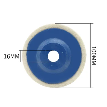 1 BUC 4 Inch 100mm Lână Lustruire Wheel Buffing Pad-Polizor unghiular Roții Simțit Lustruire cu Disc pentru Metal, Marmură, Sticlă Ceramică