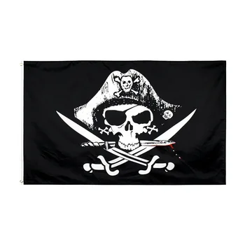 1 buc 90*150CM One Piece pirate pavilion / Steag craniu / Banner Halloween / poliester de calitate temă Pirat decor de Halloween