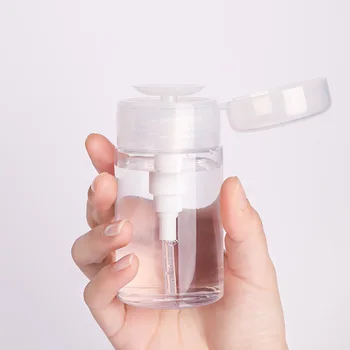 1 buc Portabil 200ml de Plastic Goale de Unghii Remover poloneză Alcool Lichid de Presă de Pompare Dozator de Sticlă de Înaltă Calitate Împinge Sticla