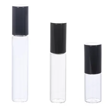 1 buc Portabil Pahar cu Role Sticla Mini Sticle de Sticlă Cu Oțel Inoxidabil, Bile cu Role Pentru Uleiuri Esențiale, Parfumuri Aromoterapie