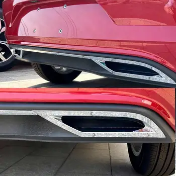 1 Pereche Bara Spate Difuzor Spoiler de evacuare a Aerului de Evacuare de Acoperire Benzi Tapiterie Pentru Volkswagen Pentru VW Polo MK6 Polo Plus 2018 2019 +