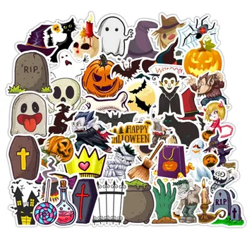 10/30/50PCS Groază Halloween Noapte Cadou Graffiti Laptop Skateboard Chitara Craniu Casca de Decorare Autocolant en-Gros