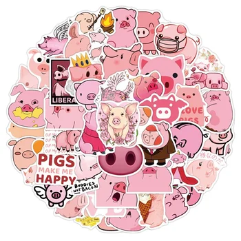 10/50pcs Creative Kawaii Auto-a făcut Roz Toot Porc Autocolante Frumoase Porc Mic Autocolant Autocolant Decorativ DIY Meșteșug Albume Foto