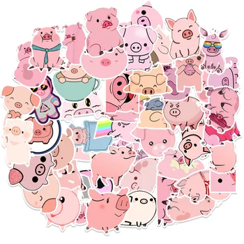 10/50pcs Creative Kawaii Auto-a făcut Roz Toot Porc Autocolante Frumoase Porc Mic Autocolant Autocolant Decorativ DIY Meșteșug Albume Foto