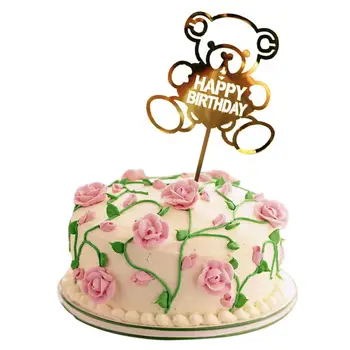 10 Forme De Aur Acrilice Scris De Mână Happy Birthday Cake Topper Desert Tort De Decorare Pentru Petrecere De Aniversare Cadouri Minunate