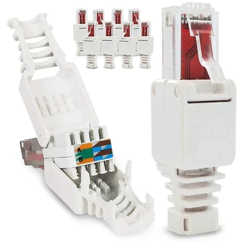 10 x Conectori Rețea Instrument Gratuit RJ45 CAT6 Cablu LAN UTP Priză Fără Instrumente Cat5 Cat7 Cablu de Instalare Cablu Patch CNIM Fierbinte