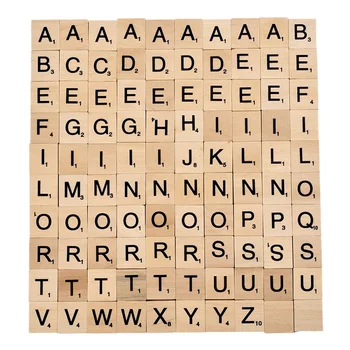 100 Buc Placi de Lemn Scrisoare Alfabet s Numărul de Ambarcațiuni de Cuvinte în limba engleză REME889