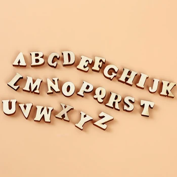 100buc/Pachet din Lemn Alfabet Scrisoare de Mână-pictat Etichetă Personalizată cu Numele de Artă de Design Craft Ornament Pentru Petrecerea de Nunta Decor