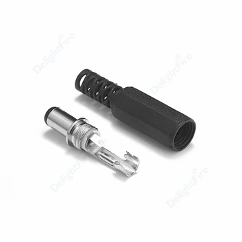 10buc 5.5 mm x 2.1 mm DC Plug Jack Adaptor de 9mm Lungime DC Masculin Conector Jack pentru Audio-Video Echipament de Benzi cu Led-uri CCTV aparat de Fotografiat