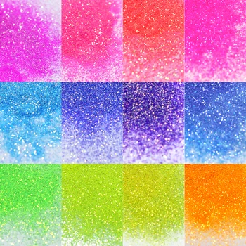 10g 0,2 mm Ombre Nail Glitter Pulbere Strălucitoare Bomboane Vrac Sclipici Fin Sirena Pigment Pentru Decoratiuni de Arta Unghiilor cu Gel Manichiura