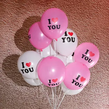 10pcs de 12 țoli Drăguț Amuzant Ochii Mari Smiley face baloane din latex Rosu Dragoste Inima latex, baloane nunta mărturisire a aniversare Decor