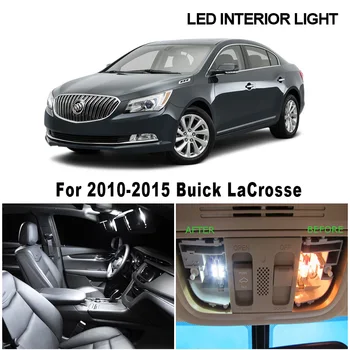 12 Becuri Albe Canbus fara Eroare LED-uri de iluminare Interioară Lampă Kit Pentru Buick LaCrosse 2010 2011 2012 2013 Dom Ușă de Lumină