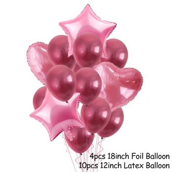 12 țoli Metalice Baloane Confetti, Baloane Inima Star Balon Folie Baby shower Petrecerea de Ziua Heliu Balon Decor Nunta Globos
