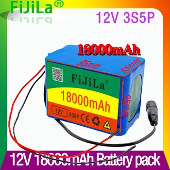 12V 18Ah Li-ion baterie pack 3S5P 18650 Xenon lampa LED Digital mobil de alimentare sursă de alimentare de urgență cu BMS+12.6 V Încărcător
