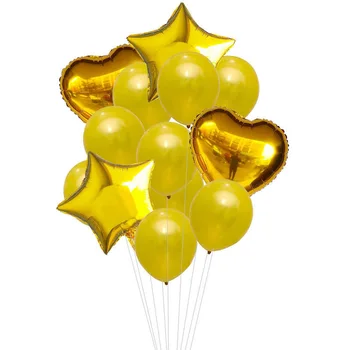 14pcs baloane Latex stea Balon folie Happy Birthday Party, Decoratiuni Nunta Festival gonflabile Ballon Aer Globos Consumabile