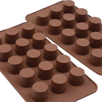 15 Cavitatea Ciocolata Bomboane Mucegai Silicon de Copt Mucegai pentru Gustare Dimensiune Ceașcă de Unt de Arahide cu Jeleu Keto Grăsime Bombe și Cordială