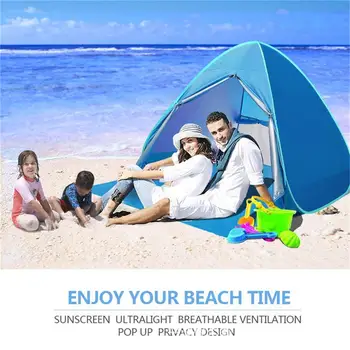 165x150x110cm Plaja Cort Pop-Up Deschis 3-4person Sunshelter Rapidă Automată 90% protectie UV Cort Pentru Camping Pescuit Parasolar