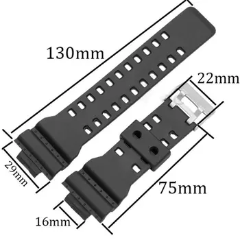 16mm Cauciuc curea de Ceas Curea de Potrivire Pentru Casio G Shock Înlocuire Negru rezistent la apa Watchbands Accesorii