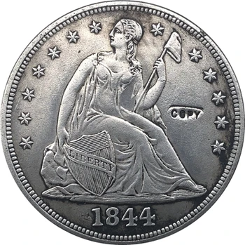1844 Așezat Libertatea de Dolar MONEDE COPIE