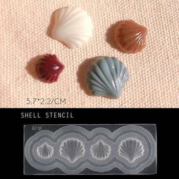 1buc Silicon Unghii Mucegai 3D Fluture Flori Shell Frunze Sculptate Design Mucegai Gel Manichiura DIY Accesorii Instrumente Nail Art