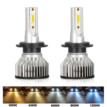 2 buc LED-uri Auto pentru Faruri H4 H7 H1 H3 H8 H9 H11 9005 9006 9004 9007 3000K 6000K 8000K Auto proiectoare Ceata 12V 24V Lampa Becuri 20000LM