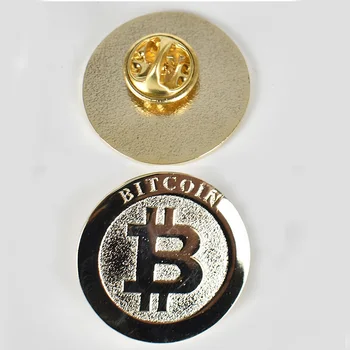 2 Diferite de Design de Moda Cadou Bitcoin Moneda Insigna Medalion Metalic Pentru Haine Rotund forma de Aripa