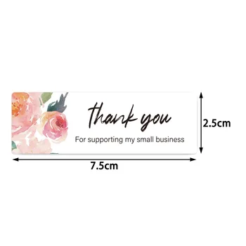 20-100buc Flori Mulțumesc Etichete Sigiliu 5*10cm Vă Mulțumesc Pentru Susținerea Meu de Afaceri Mici Autocolante Nunta Scrapbooking Autocolante
