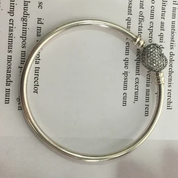 2019 Argint 925 Clasic în Unghi Inima Catarama si Cubic Zirconia de sex Feminin Farmec DIY Brățară Transport Gratuit