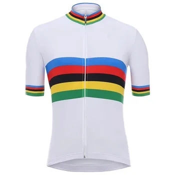 2020 Campion Mondial de Ciclism Jersey Set culoare Albă Pro Ciclism Îmbrăcăminte de Biciclete Rutier Costum de Biciclete Salopete pantaloni Scurți MTB Uniformă Maillot Culotte