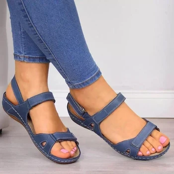 2020 moda Femei Sandale Moale de Culoare Trei Cusaturi Doamnelor Sandale Confortabile Sandale Plate Pantofi pentru Femeie Încălțăminte