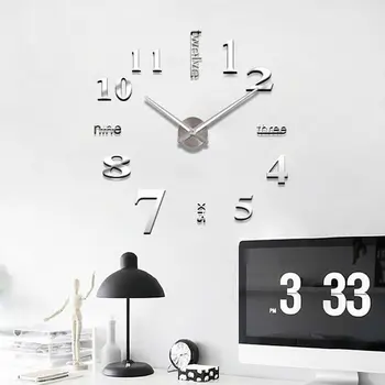 2021 DIY Ceas de Perete Oglindă 3D Autocolante de Perete Cadouri de Moda Acasă Decorative Ceas Dormitor, Camera de zi Autocolant Decal Decoratiuni