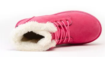 2021 Femei Iarna Zapada Ghete Cald Plat Plus Dimensiune Platforma Dantelă Sus Doamnelor Pantofi pentru Femei Nou Turma de Blană, piele de Căprioară Glezna Cizme de sex Feminin