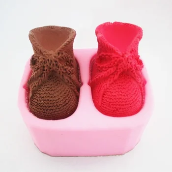 2021 Fierbinte Bowknot Pantofi Pentru Copii Din Silicon Mucegai Ciocolata Fondant Tort De Decorare Rășină Zgura Bomboane Săpun Mucegai Bucătărie Instrumente De Copt
