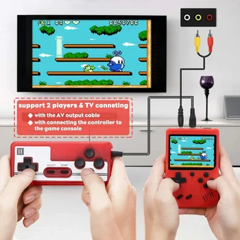 2021 Mini 400 ÎN 1 Jucător Joc de 8 Biți Joc Consola Gameboy 3.0 Inch Ecran LCD Color de Joc Retro Caseta de Doi Jucători pentru Copii Cadouri