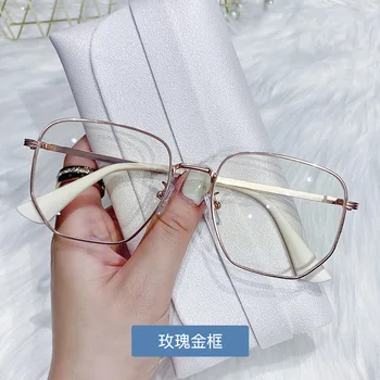 2021 moda Fierbinte Nou transparent pătrat Simplu ochelari de PC de sticlă obișnuită, ochelari vintage ochelari ochelari cadru Decorativ glasse