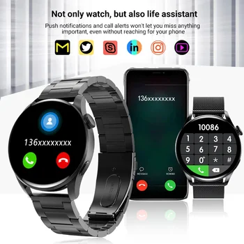 2021 Nou de apelare Bluetooth Ceas Inteligent Bărbați Ecran Tactil Complet IP68 rezistent la apa de Încărcare Wireless Rata de Inima Smartwatch Suporta Telefonul