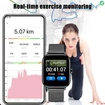 2021 Nou Ecran Color Smart Watch Femei barbati Full Touch de Fitness Tracker Tensiunii Arteriale Ceas Inteligent Smartwatch Femei