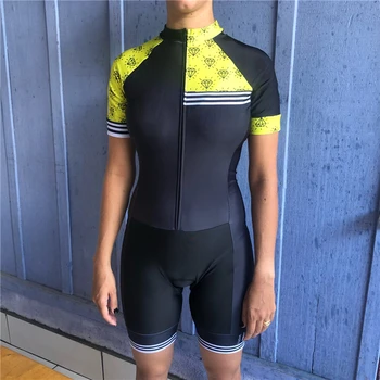 2021 Nou O bucată de ciclism triatlon femei de vară cu mânecă scurtă salopeta echipa de curse costum dresuri personalizate ciclism costum Ciclismo