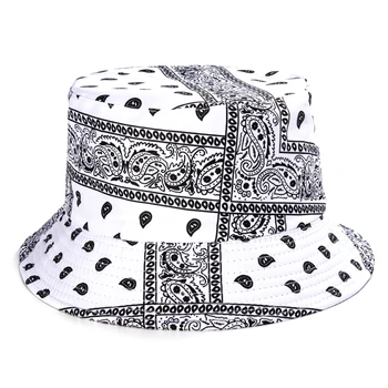 2021 Noua Moda Vintage Print Găleată Pălării Pentru Femei De Vară-Side Dublu Hip Hop Capace De Oameni În Aer Liber Hip Hop Panama Pălărie De Pescar