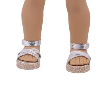 2021 Noului Născut Copilul Nou Haine Papusa Accesorii se Potrivesc 18 inch 43cm Aur Argint Sandale Pentru Copii de Ziua Festivalului Cadou