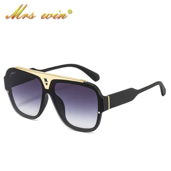 2021 Nouă Epocă Clasic Supradimensionat Scut Stil Gradient de ochelari de Soare Femei de Lux Decor Design de Brand UV400 Ochelari de Soare 6956