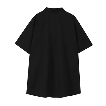 2021 Vara Tricou Femei Streetwear Harajuku Epocă Gotică Negru Vrac Lanț Tricouri Maneca Scurta Casual Moda Punk Bluza Topuri