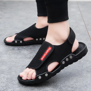 2021 Vară Confortabilă, Confortabil pentru Bărbați Sandale Țesute Respirabil Casual cu Talpă Moale pentru Bărbați Pantofi Plat cu Papuci de Casa