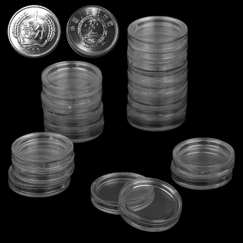 20buc/lot 18mm Plastic Transparent Suportul Monede de Colectare de Monede Cutie Caz De Monede de Stocare Capsule de Protecție Cutii Container
