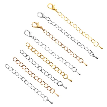 20buc/lot Fier Extender Extensie Coada Lanțuri Pentru Colier Argint cu Aur de Culoare lanț Extensibil Cleme Cârlige de Bijuterii DIY Face Constatări