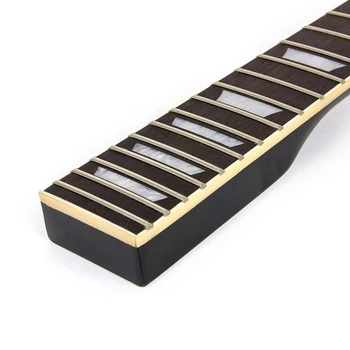 22 Freturi de Chitara Electrica Maple Neck Rosewood Fretboard Finisaj Negru pentru Gibson Les Paul LP Chitare